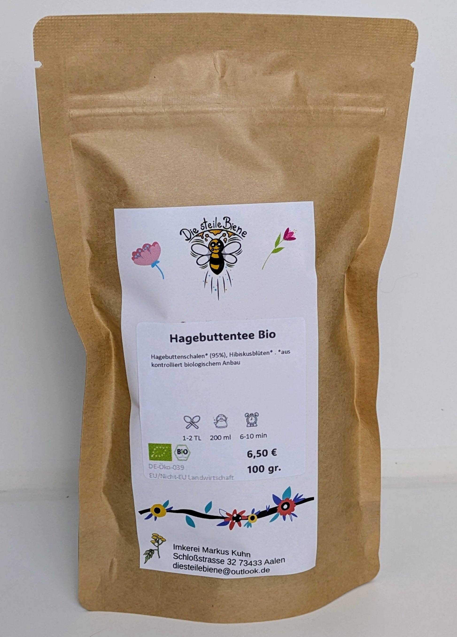 Bio-Hagebutten Hibiskus Tee – Fruchtiger Tee aus Hagebuttenschalen & Hibiskusblüten für ein erfrischendes Geschmackserlebnis