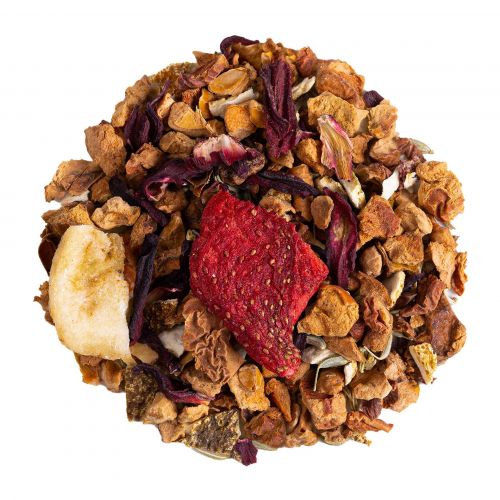 Kindertee – Fruchtige Mischung aus Erdbeere, Orange, Apfel und Fenchel für die Kleinen aus kontrolliert biologischem Anbau