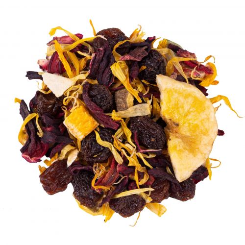 Omas Fruchtparadies Tee – Exotische Mischung aus Mango, Maracuja, Orange, Hibiskus und weiteren Früchten aus kontrolliert biologischem Anbau