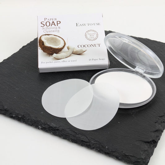 Papierseife Kokos – Handliche Seifenblättchen mit tropischem Kokosduft für unterwegs