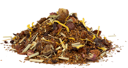 Bio-Rooibos Tee mit Rhabarber & Mango – Fruchtig-milder Tee aus Südafrika, koffeinfrei & aus kontrolliert biologischem Anbau