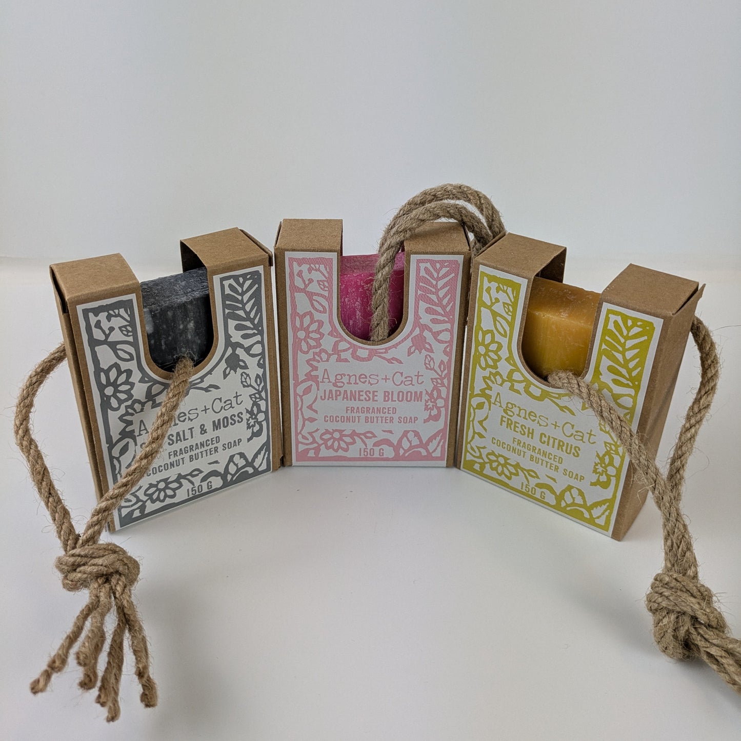 Seife am Seil – Handgemachte Seifen in Zitrusfrucht, Meersalz, Moos & Japanische Blüte für erfrischende Pflege und Duft