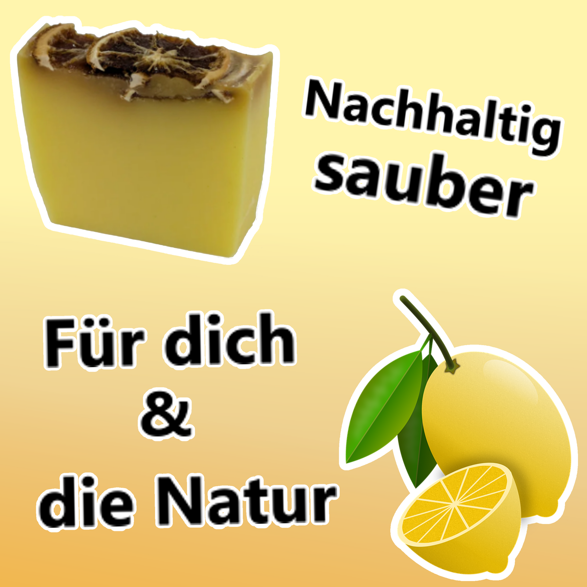 Sonnenschein Verwöhnseife mit Zitrusduft – Handgemachte Seife mit belebendem Zitrusduft für erfrischende Hautpflege