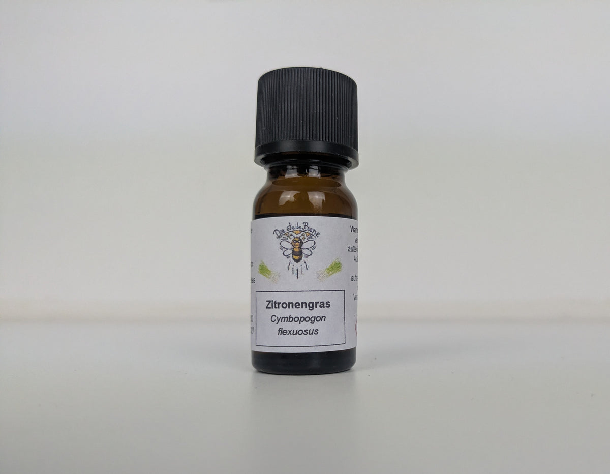 Flasche mit Zitronengras ätherischem Öl von Die Steile Biene