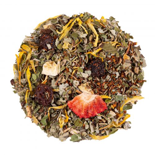 Erdbeer-Trauben Rooibos Tee – Aromatische Tee-Mischung mit Erdbeer, Traube, Ringelblumen & Orange aus nachhaltigem Anbau